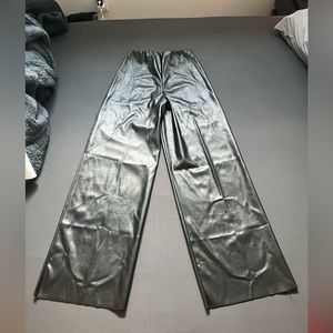 NWOT Missguided Wide Leg Leather Pants